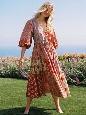 Christy Dawn Gina Dress in Ruby Patchwork